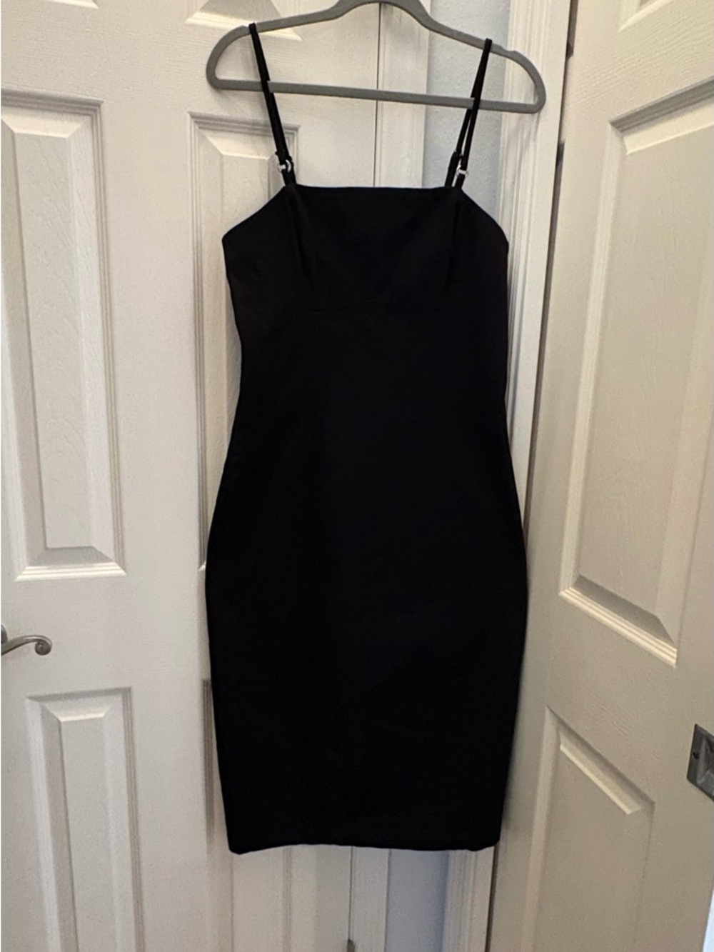 Forever 21 Black Denim Fitted Dress Size L